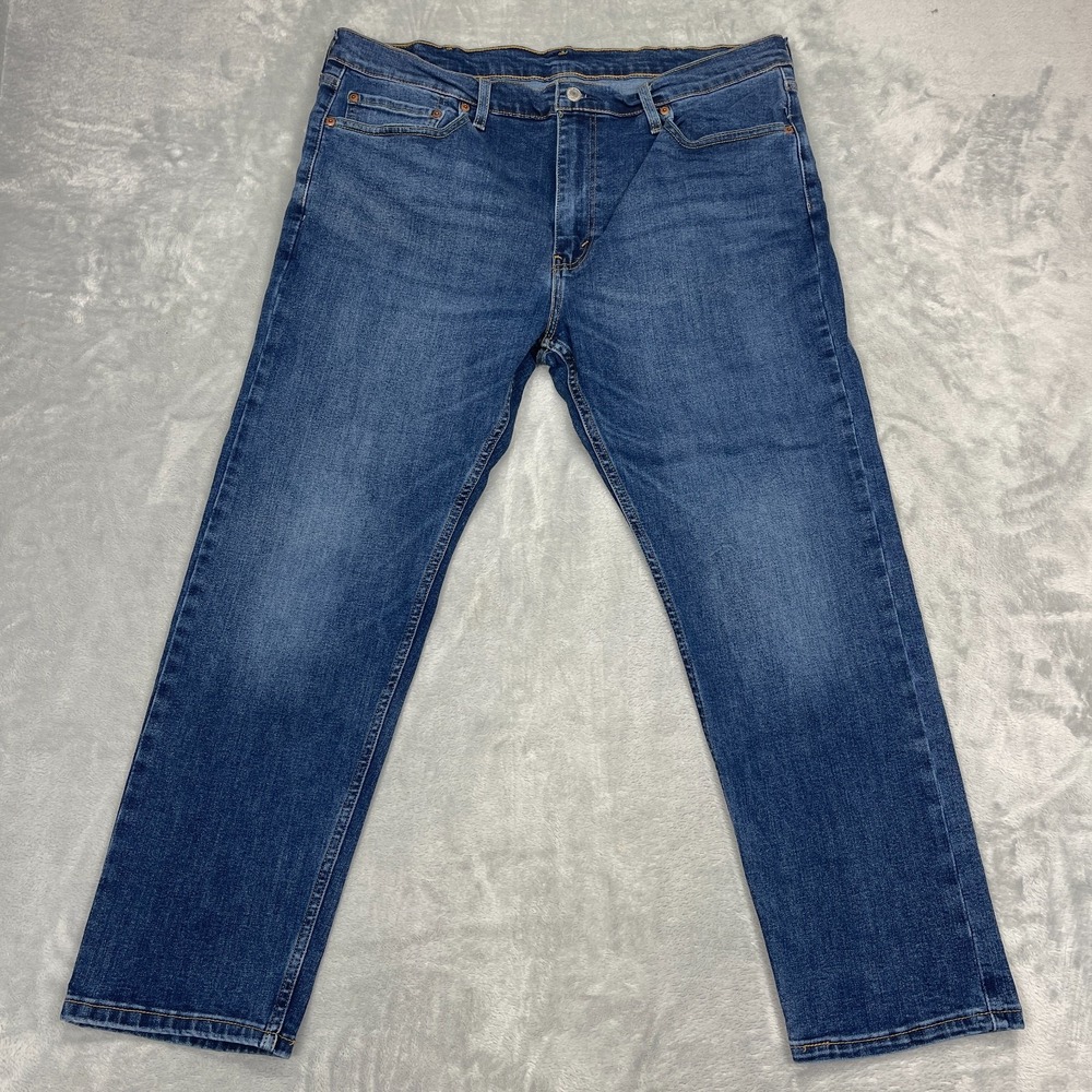 Levi's Jeans Mens 38x30 (38x28) Blue Denim Stretch 502 Slim Regular Tapered Leg